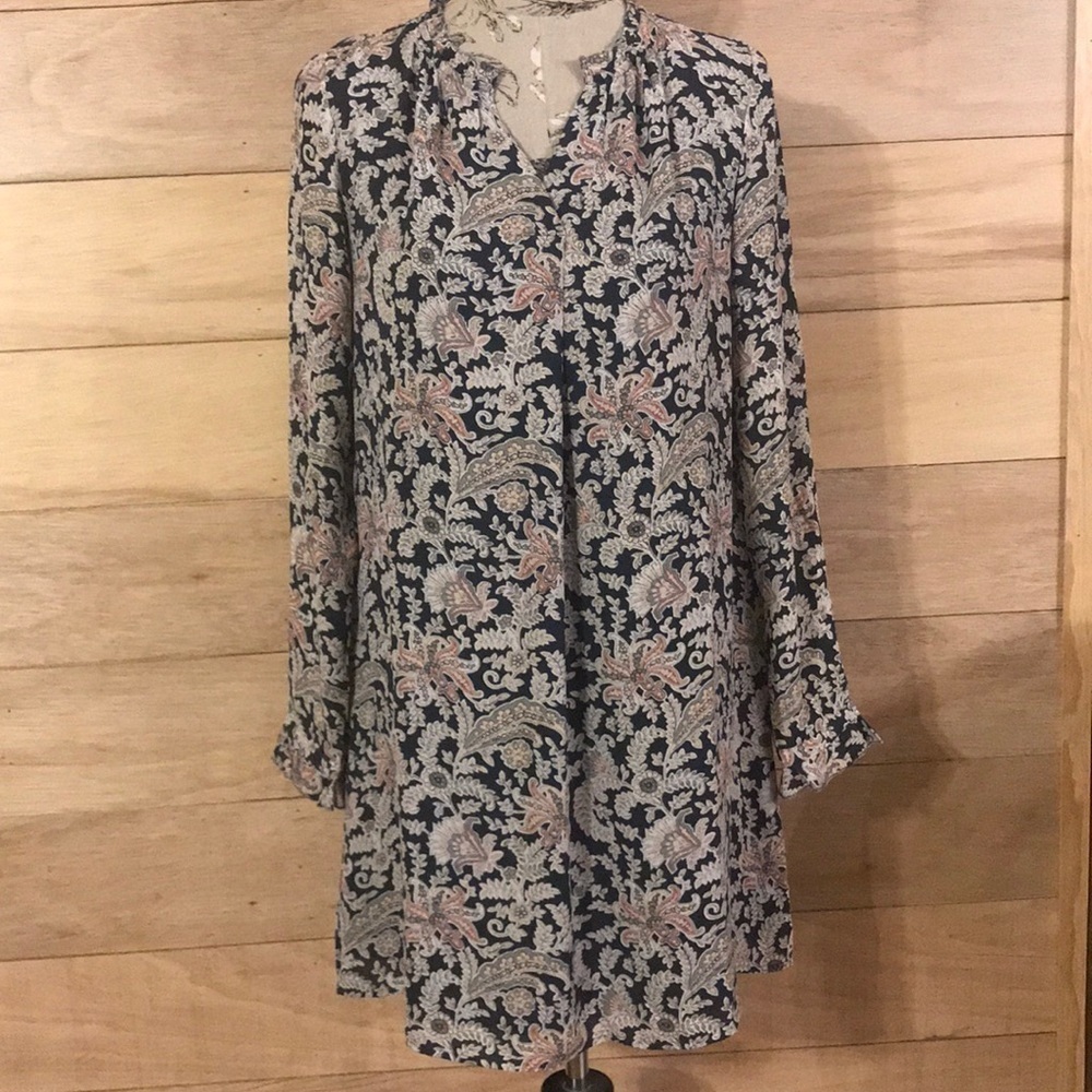 Loft Dark Gray Long Sleeve Dress XS